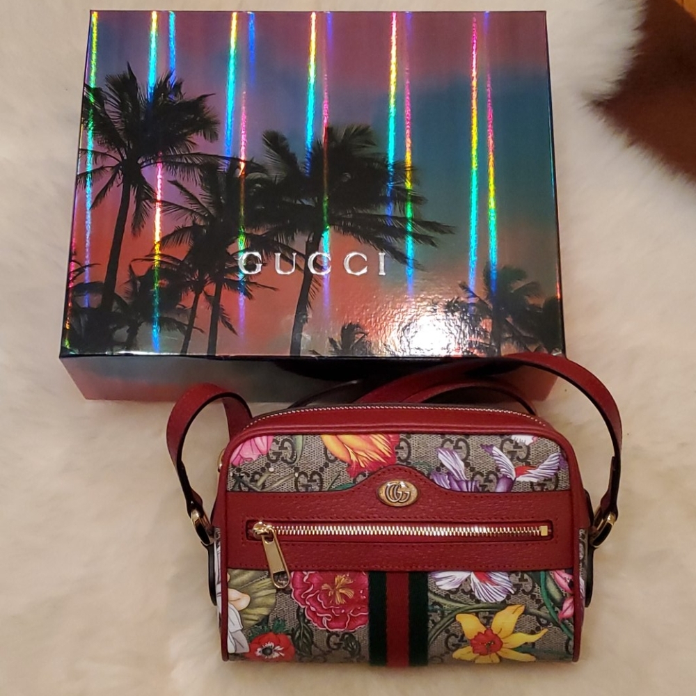 Gucci Ophidia Flora Mini Shoulder Bag